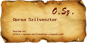 Oprea Szilveszter névjegykártya